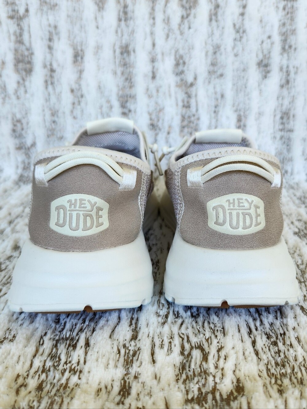 Hey Dude "Sirocco Neutral" Sneaker Tan Beige Mesh | Women's Size 7 - Picture 5 of 11